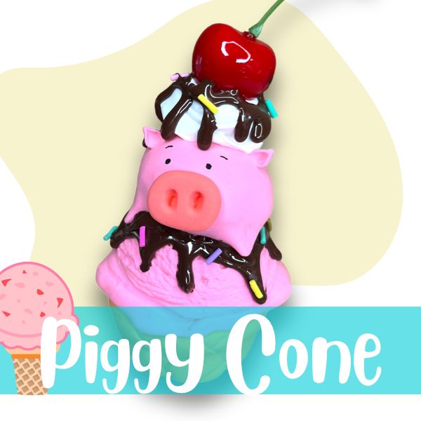 How to make a Piggy Strawberry Fake Ice Cream Cone