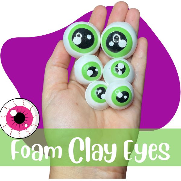 Easy Trick to make Foam Clay Eyeballs