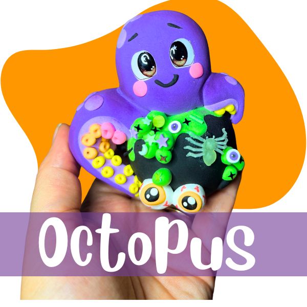 Cauldron Octopus Tutorial made with Foam Clay